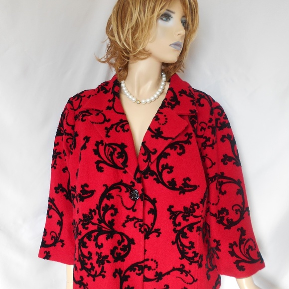 New COLDWATER CREEK 2X One Button Closure Coat Jacket WARM! - Picture 4 of 8